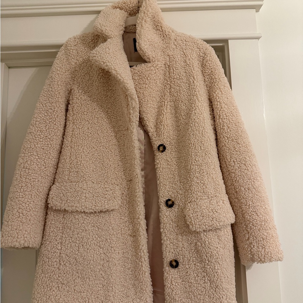 J. Crew Soft Cream Teddy Jacket
